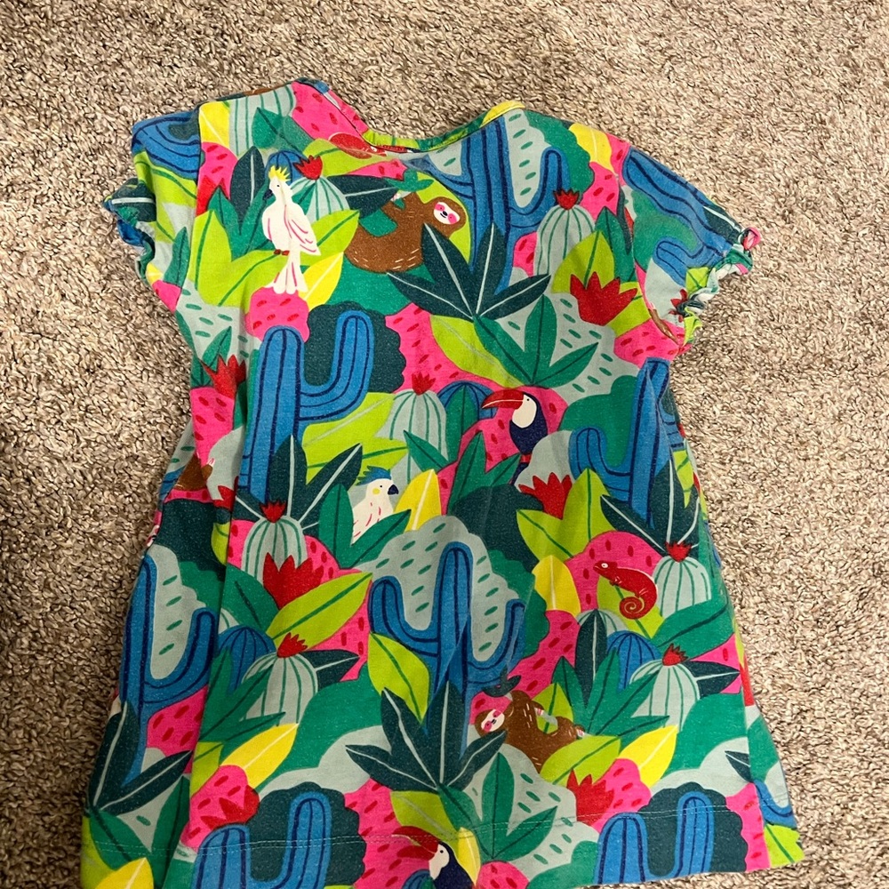 Mini Boden Colorful Cactus Print Dress